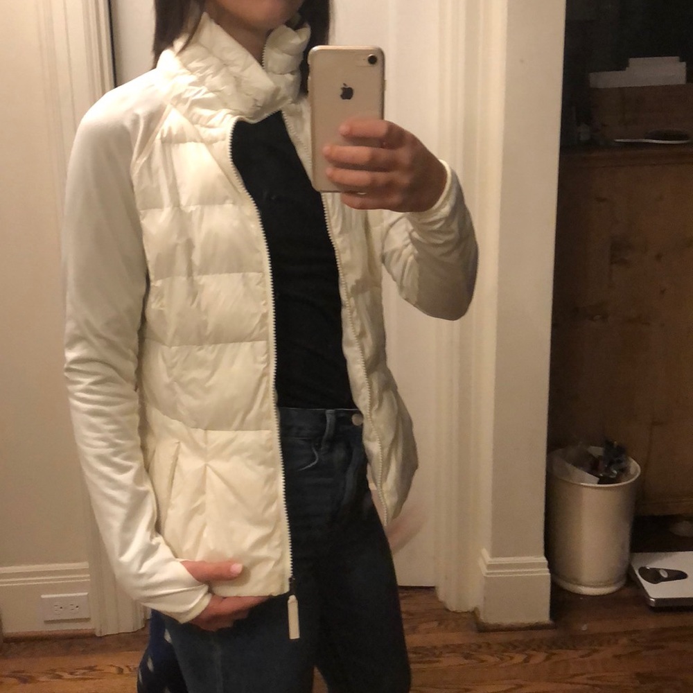 CalvinKlein white performance jacket.